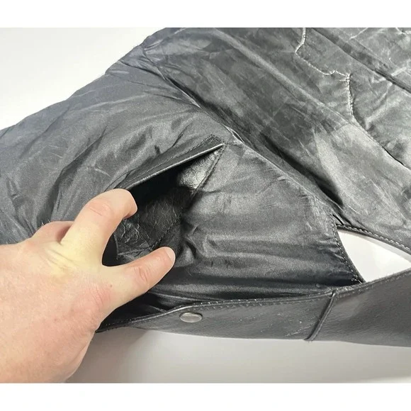 HARLEY-DAVIDSON American Top Genuine Leather Vest Size 36 Black Motorcycle Biker - Picture 7 of 14